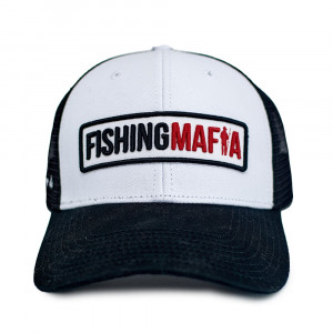 Бейсболка, цвет Бело-Черный Fishing Mafia