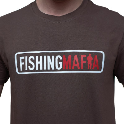 Футболка “Fishing Mafia”, цвет Коричневый
