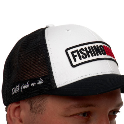 Бейсболка FishingMafia, цвет Черно-Белый
